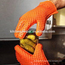 Custom Design Kitchen Cooking Colorful Heat Resistant Kitchen Silicon Glove/Silicone Grill Oven BBQ Glove/Oven Mitt